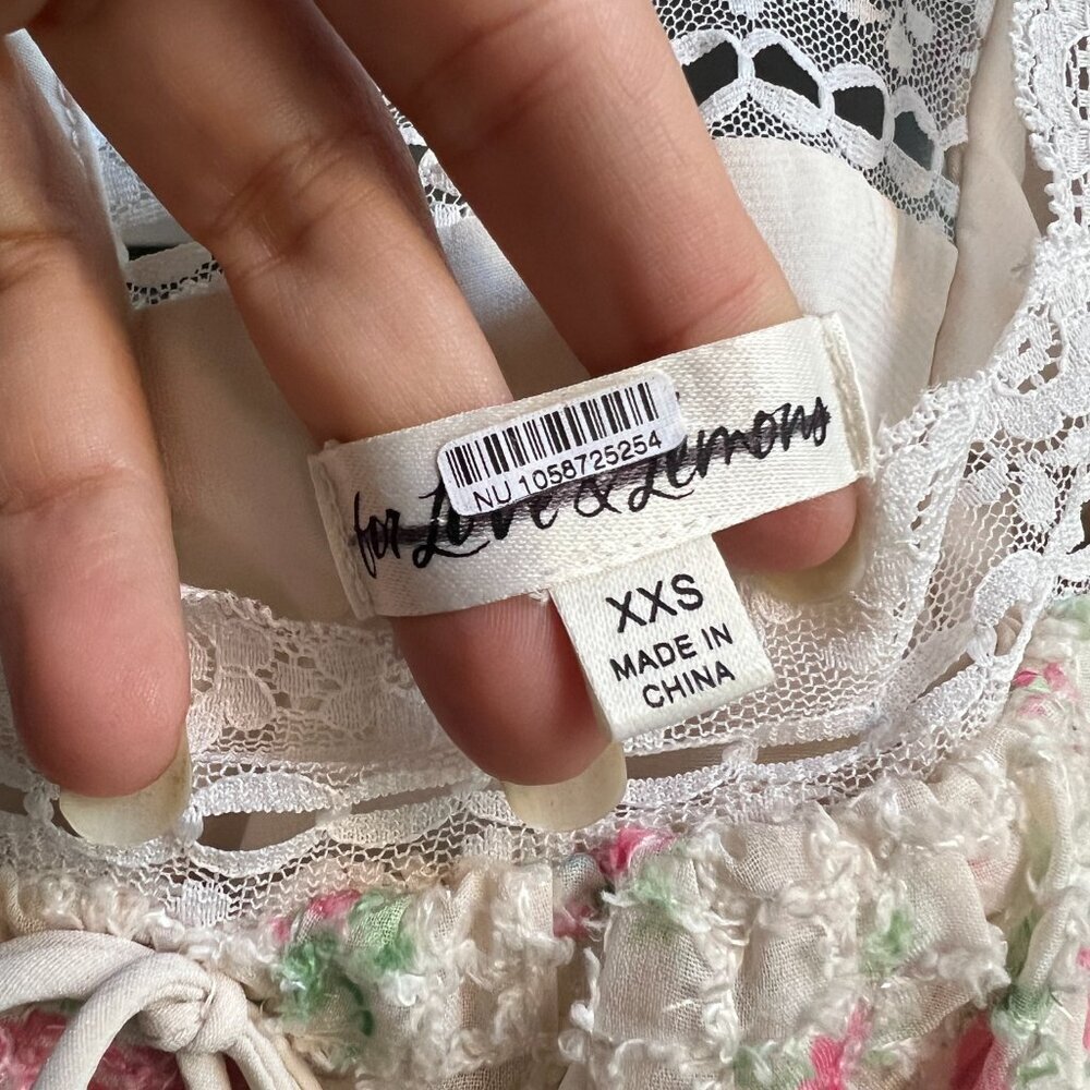For Love & Lemons Maxine Floral Mini Dress Size XXS - Picture 5 of 7